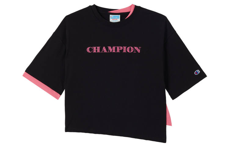 Champion Short Sleeved T Shirts Women's US Version