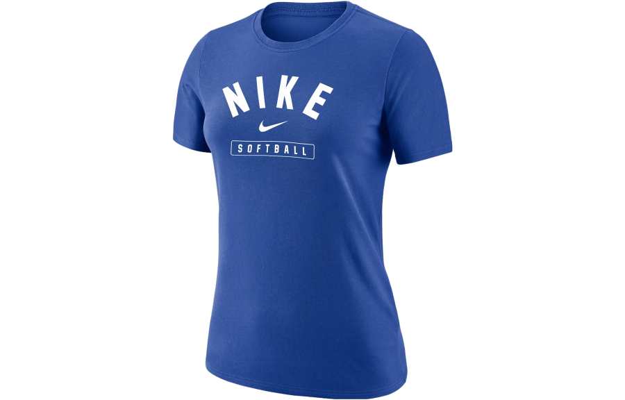 Nike Nike T Shirts Women's Blue Crew Neck Moderate Straight Fit