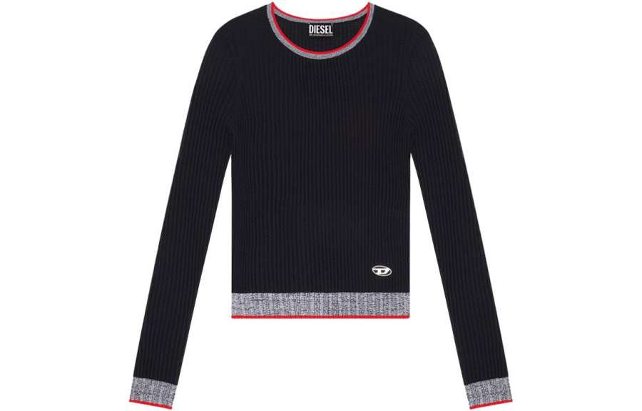 DIESEL Knitwear Women's Black Crew Neck Moderate Other