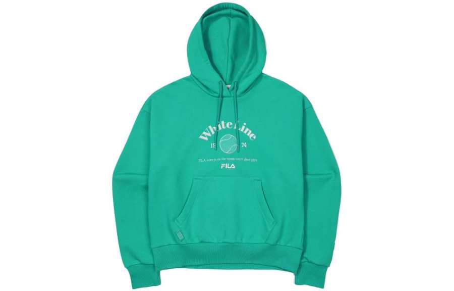 FILA Sweatshirts Women's Green Hooded Moderate Regular