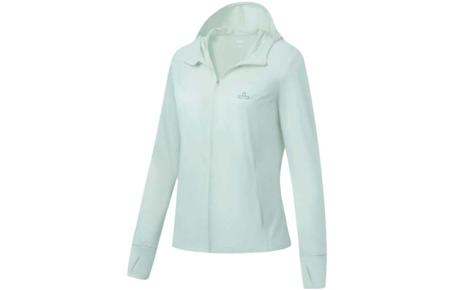 Li-Ning Li Ning Fitness Series Sweatshirts Women's Mint Turquoise Hooded Moderate Regular