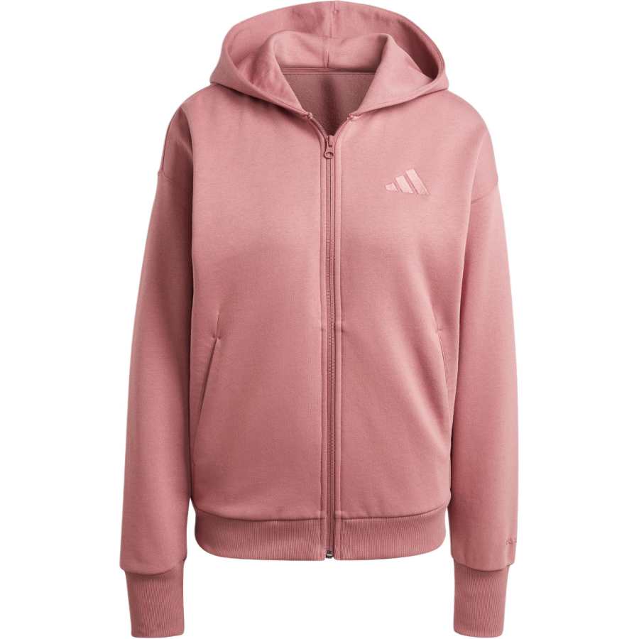 Adidas Adidas All Szn Fleece Full Zip Hoodie Preloved Crimson