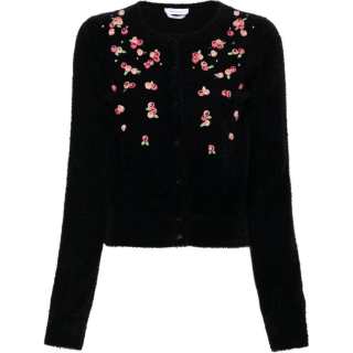 Blumarine Floral-appliqué Knitted Cardigan