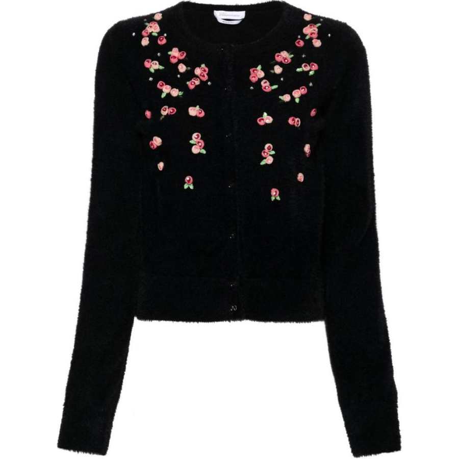 Blumarine Floral-appliqué Knitted Cardigan