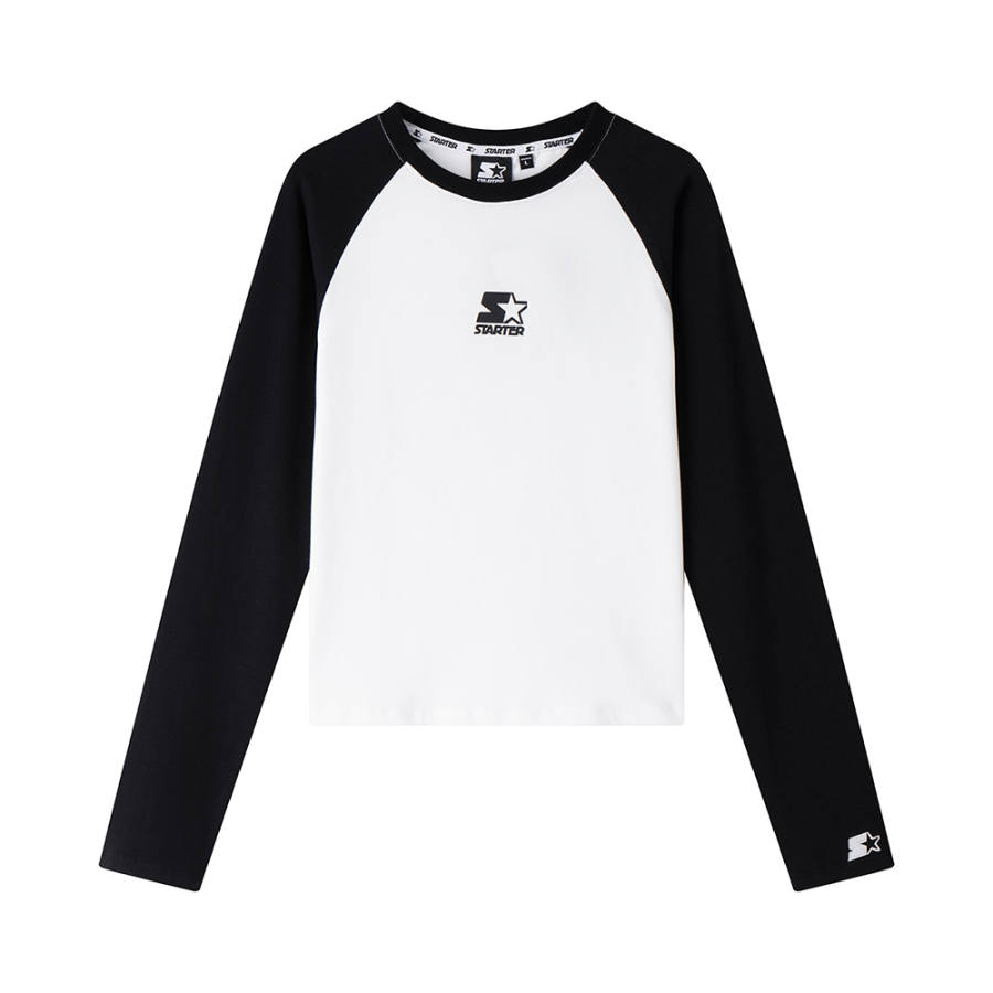 STARTER STARTER T Shirts Women's White Crew Neck Moderate