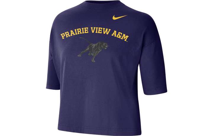 Nike Nike T Shirts Women's Purple Blue Crew Neck Moderate Straight Fit