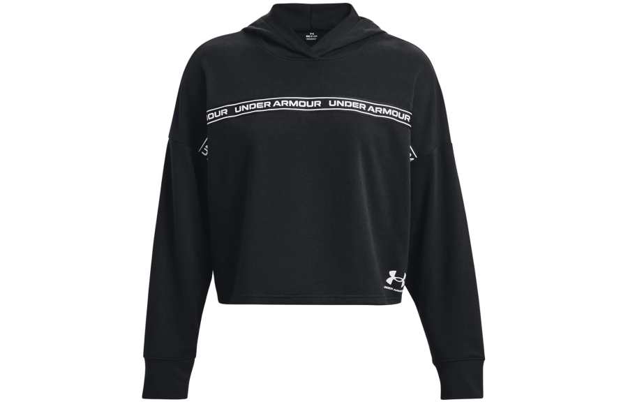 Under Armour Rival Sweatshirts Women's Black Hooded Moderate Regular