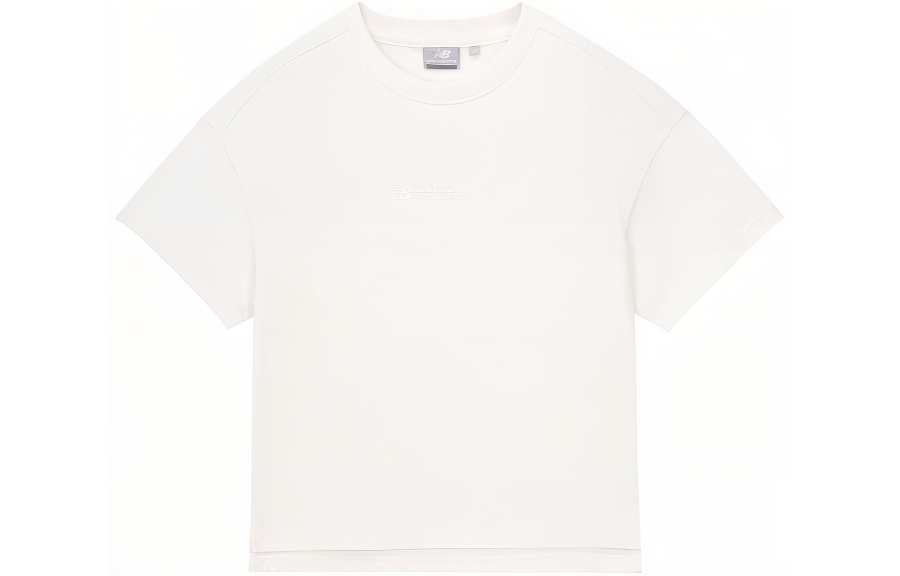 New Balance New Balance T Shirts Women's White Crew Neck Moderate Straight Fit
