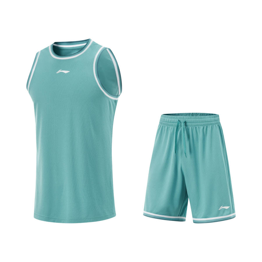 Li-Ning Li Ning Professional Basketball Collection Basketball Suit Men's Green Hills