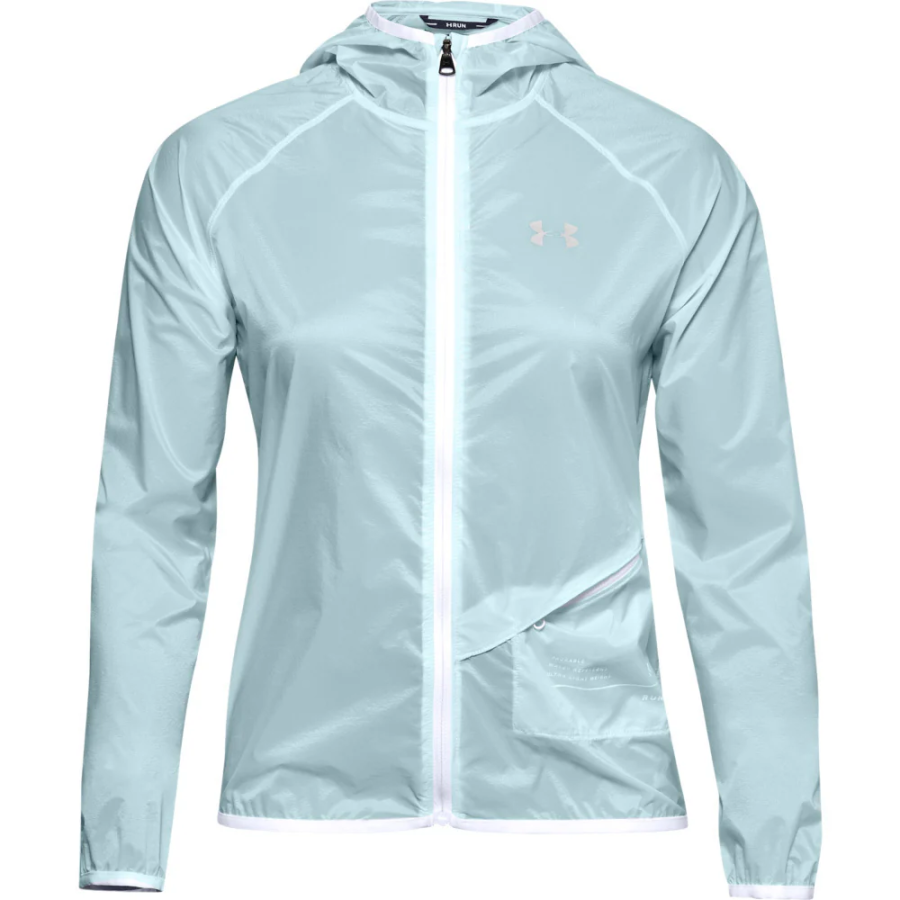 Under Armour Qualifier Jackets Women's Crackled Blue Hooded Moderate Other
