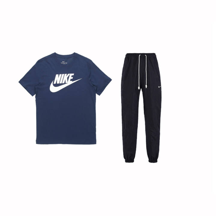 Nike Nike Casual Sportswear Men's Dark Navy Blue/Black Crew Neck Moderate
