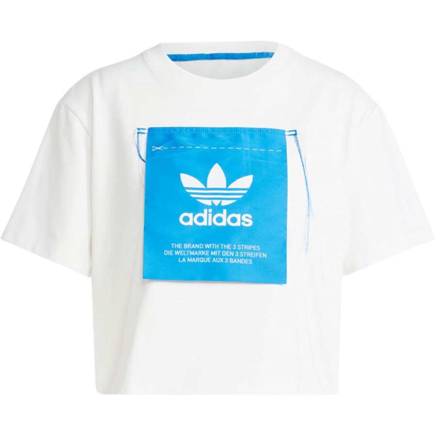 Adidas Originals KSENIA SCHNAIDER SS24 Drop Shoulder Sleeve T Shirt Women's White