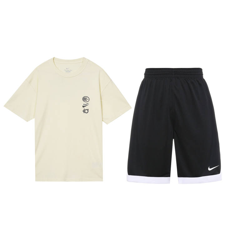 Nike Nike Casual Sportswear Men's Coconut Milk/Black Crew Neck Moderate
