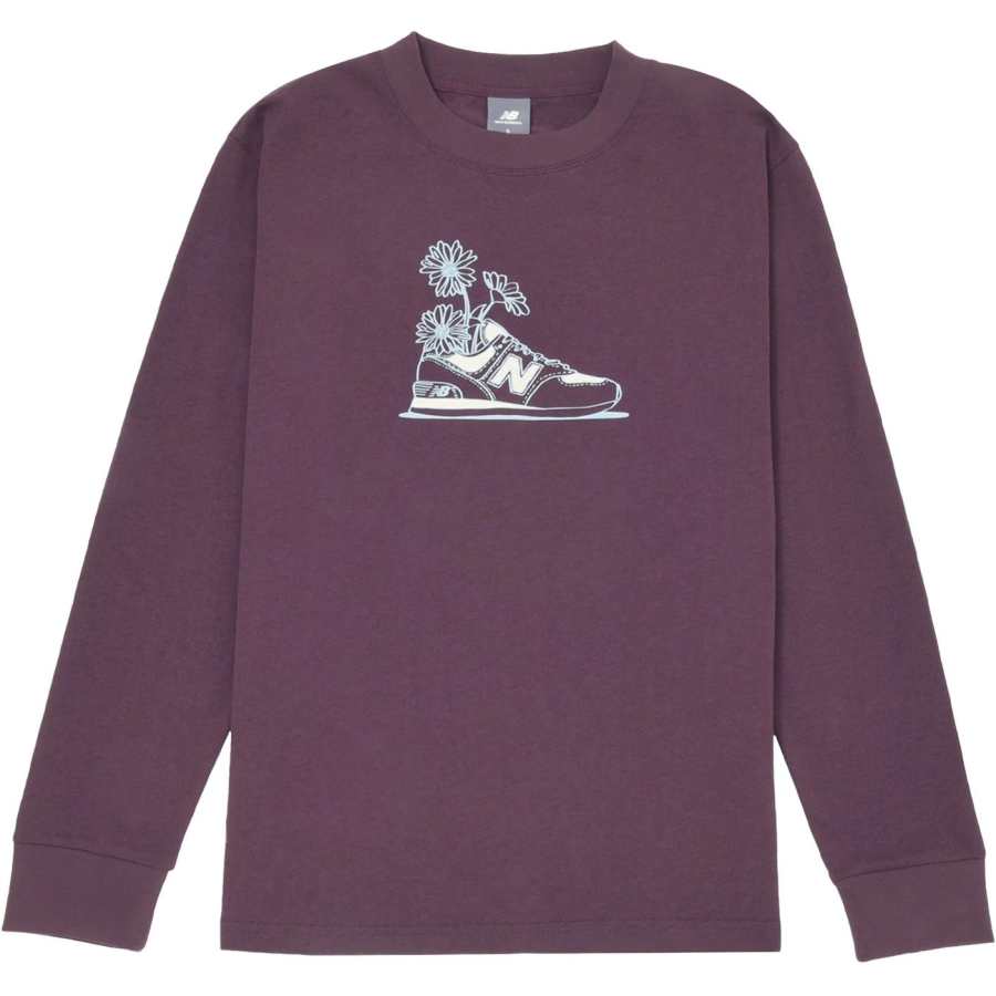 New Balance New Balance Drop Shoulder Sleeve T Shirt Women's Plum Brown