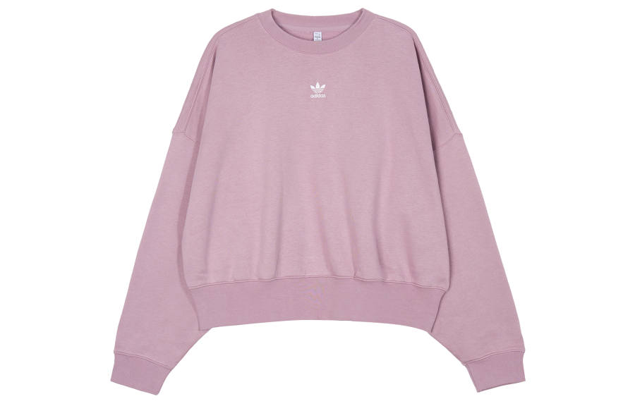 Adidas Originals Sweatshirts Women's Pink Crew Neck Moderate Regular