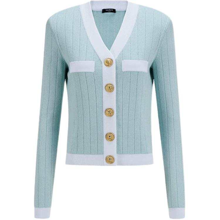BALMAIN BALMAIN FW24 Knitwear Women's Light Blue