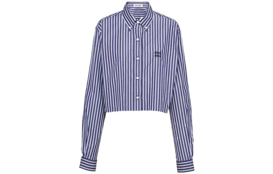 MIU MIU 【Previous Season】striped poplin shirt