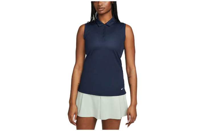 Nike Nike Polo Shirts Women's Blue Polo Collar Moderate Straight Fit