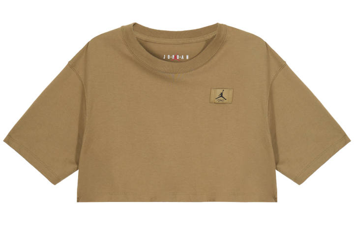 Jordan Jordan Drop Shoulder Sleeve T Shirt Women's Seaweed Brown