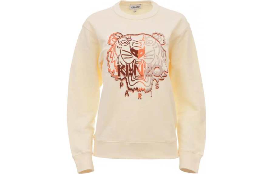 KENZO Sweatshirts Women's Ecru Crew Neck Moderate Other