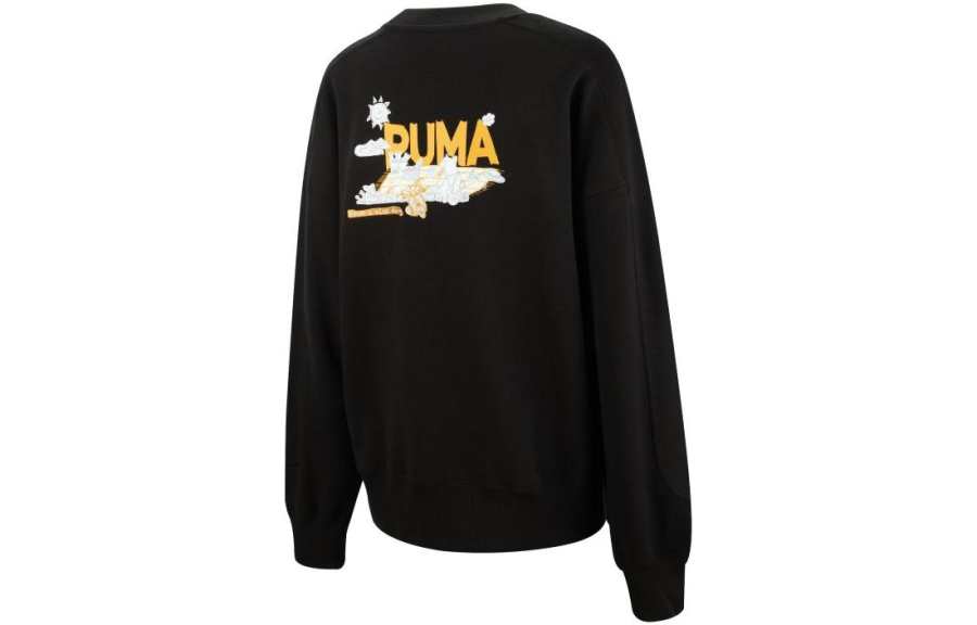 PUMA CLASSICS Sweatshirts Women's Black Crew Neck Moderate Regular
