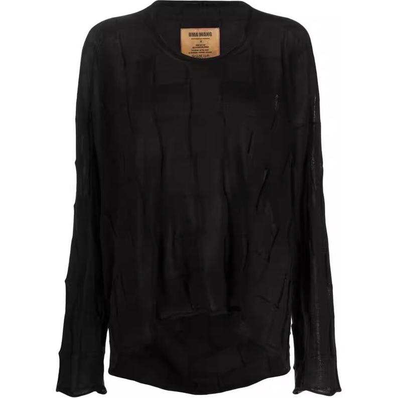 UMA WANG Polka Dot Detailed Crewneck Knitted Jumper