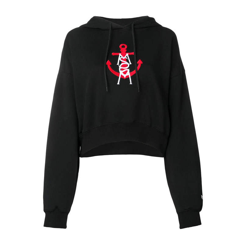 MSGM MSGM Sweatshirts Women's Black Hooded Moderate Other
