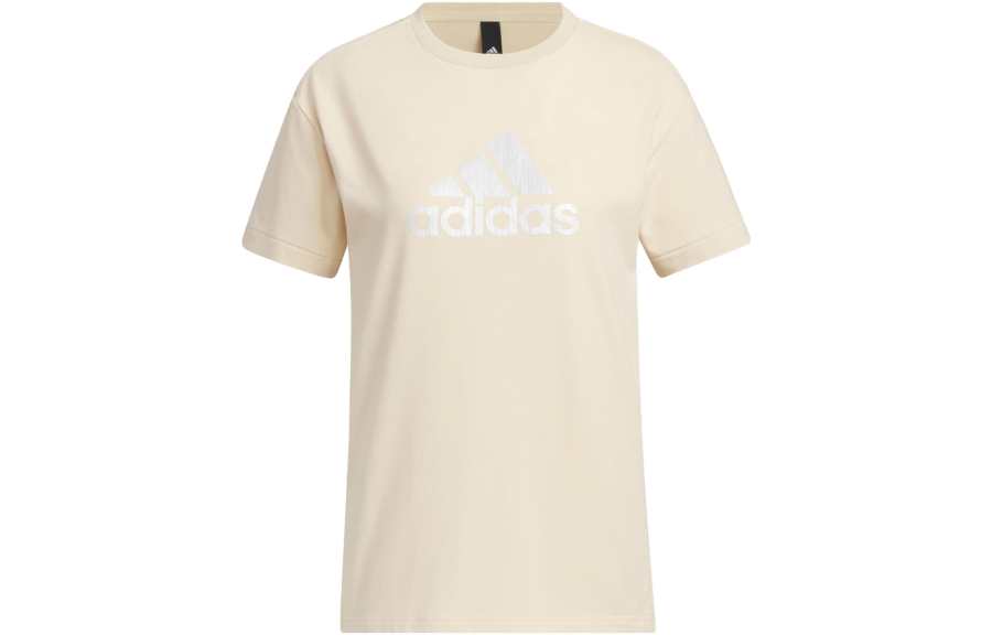Adidas Adidas T Shirts Women's Sand Strata Crew Neck Moderate Straight Fit