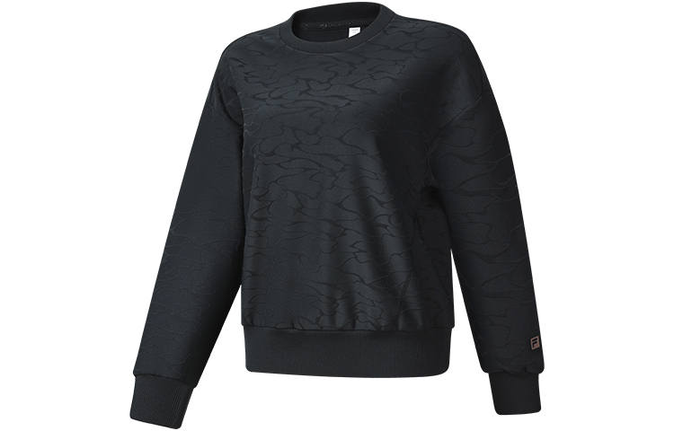 FILA Athletics Sweatshirts Women's Pitch Black Crew Neck Moderate Regular