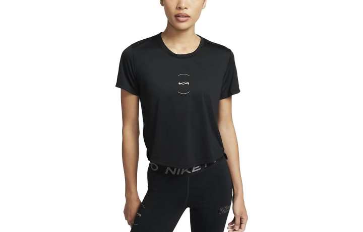 Nike Nike T Shirts Women's Black Crew Neck Moderate Straight Fit