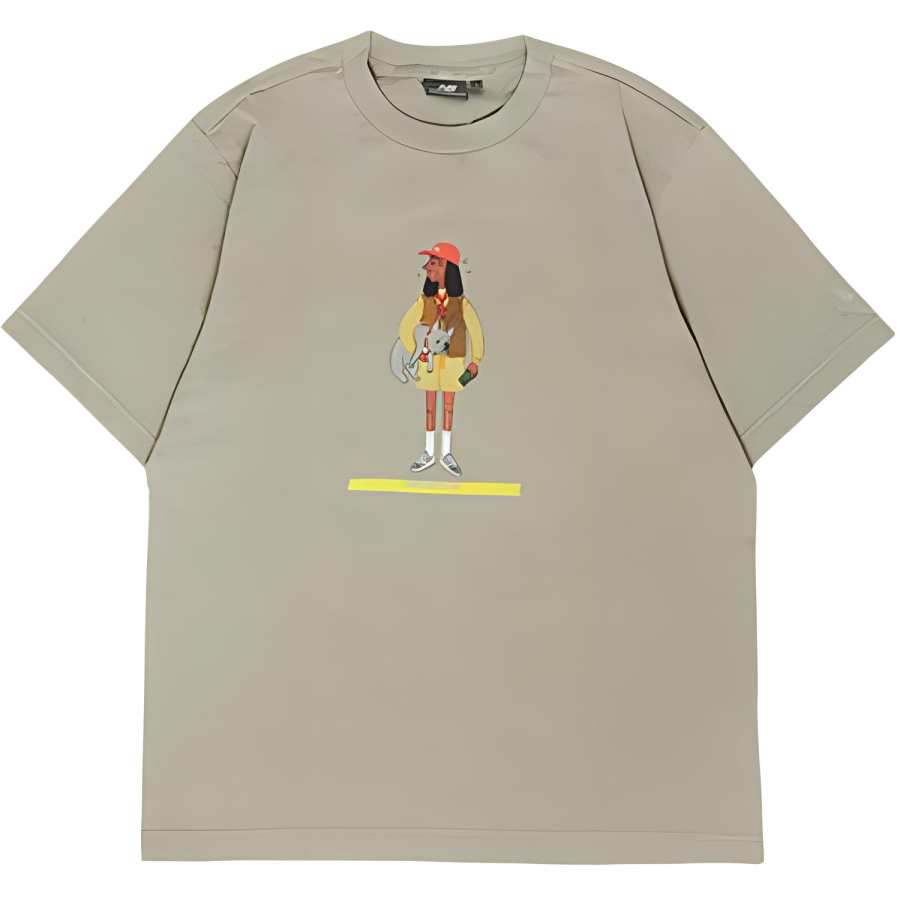 New Balance New Balance x Slowboy Drop Shoulder Sleeve T Shirt Women's Khaki