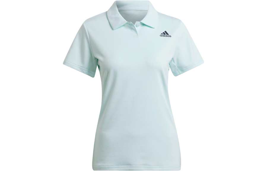 Adidas Adidas Polo Shirts Women's Light Blue Polo Collar Moderate Straight Fit