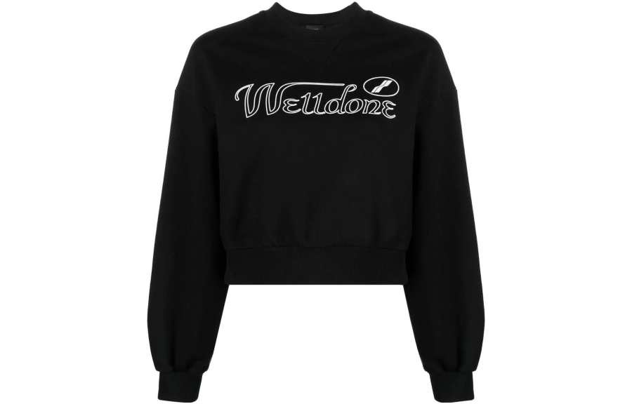 WE11DONE WE11DONE Sweatshirts Women's Black Crew Neck Moderate Regular
