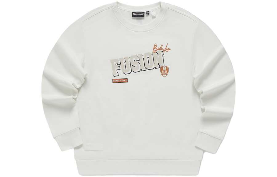 FILA FUSION Sweatshirts Women's White Crew Neck Moderate Regular