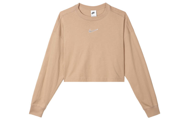 Nike Nike Sweatshirts Women's Light Brown Crew Neck Moderate Regular