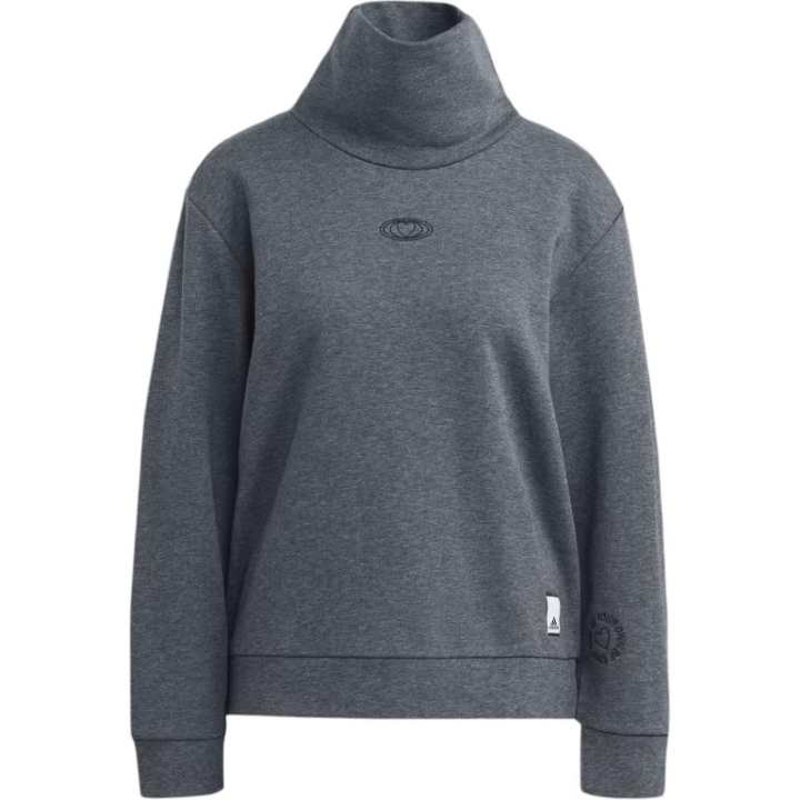 Adidas Adidas Sweatshirts Women's Dark Gray Stand Collar Moderate Regular