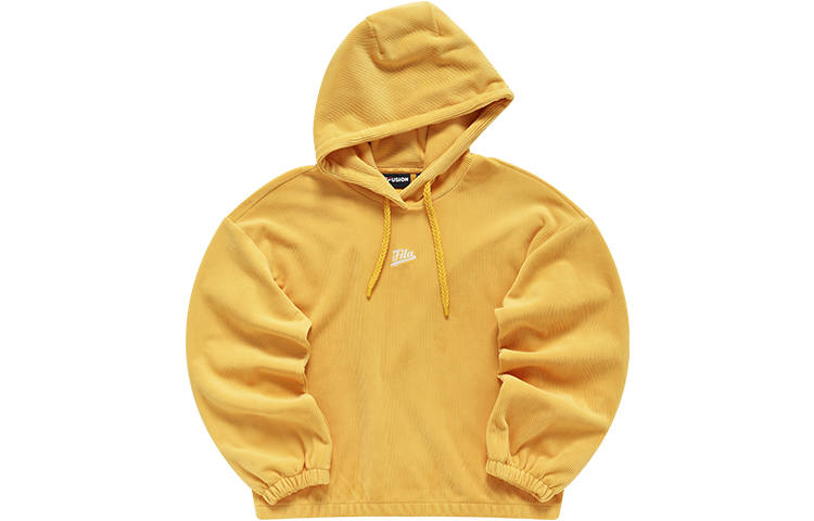 FILA FUSION Sweatshirts Women's Apricot Orange Hooded Moderate Regular