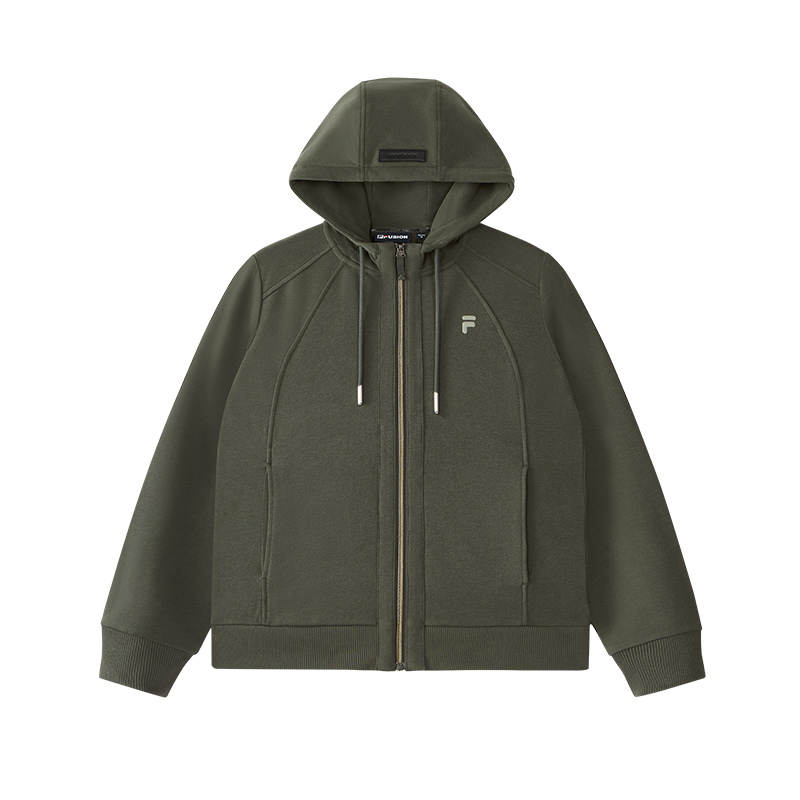 FILA FUSION Knitwear Women's Dome Gray Hooded Moderate Other