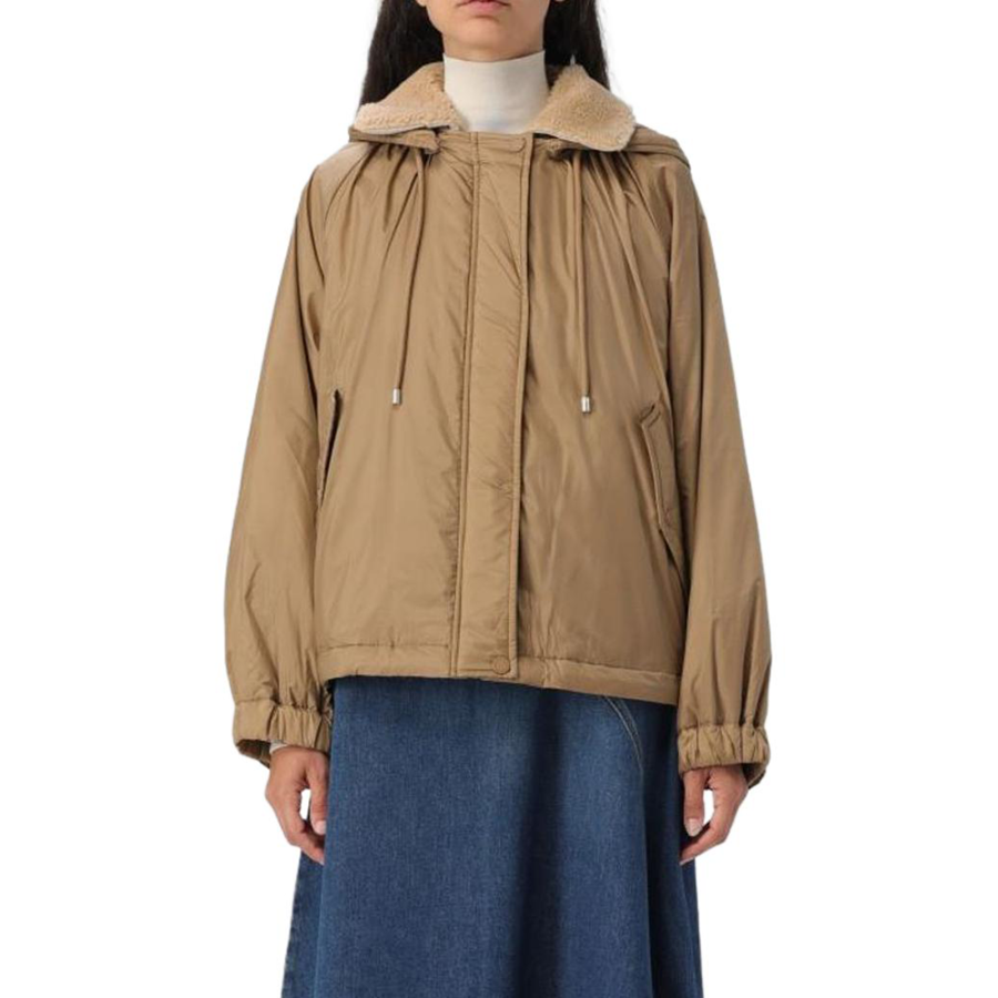 WEEKEND MaxMara Button Detailed Drawstring Coat