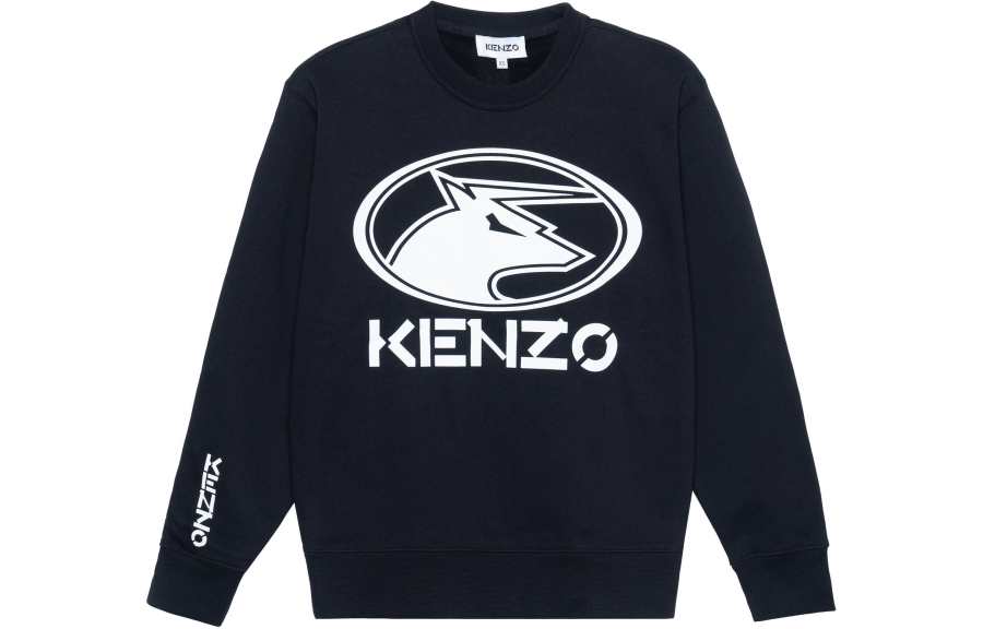 KENZO Sweatshirts Women's Black Crew Neck Moderate Regular