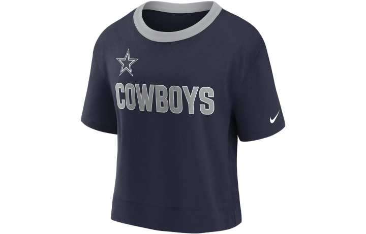 Nike Nike T Shirts Women's Navy Blue Crew Neck Moderate