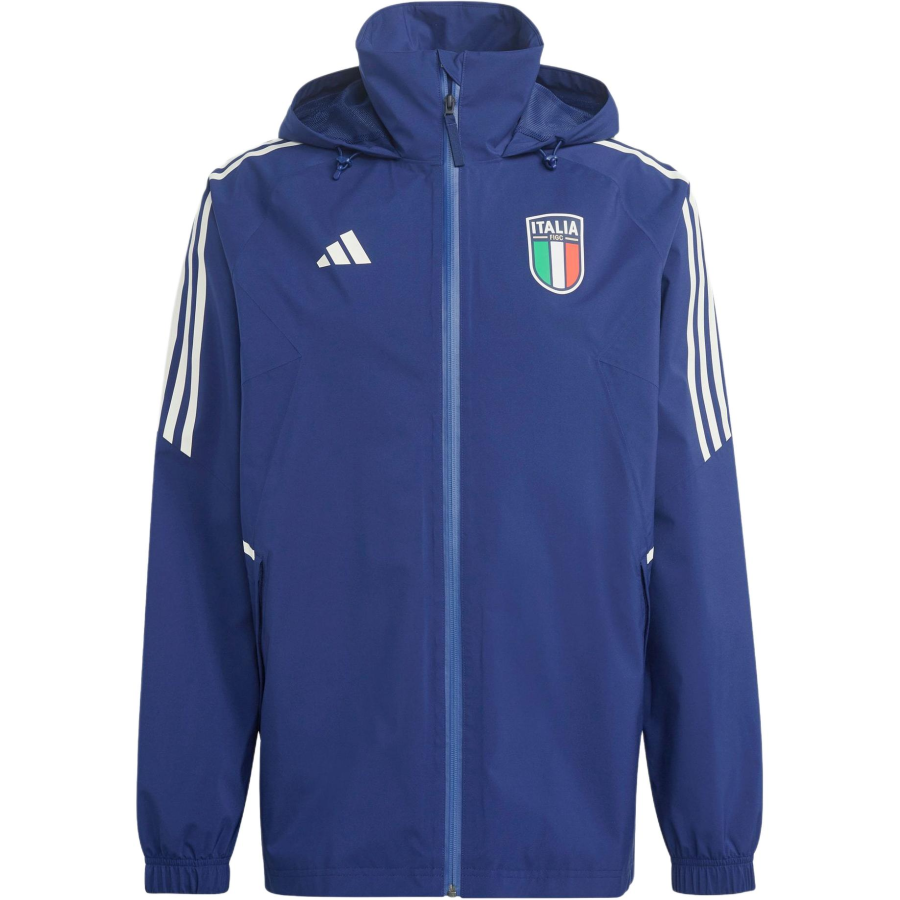 Adidas Adidas Italy National Team CONDIVO 22 RAIN JACKET Soccer Jersey Men's Dark Blue