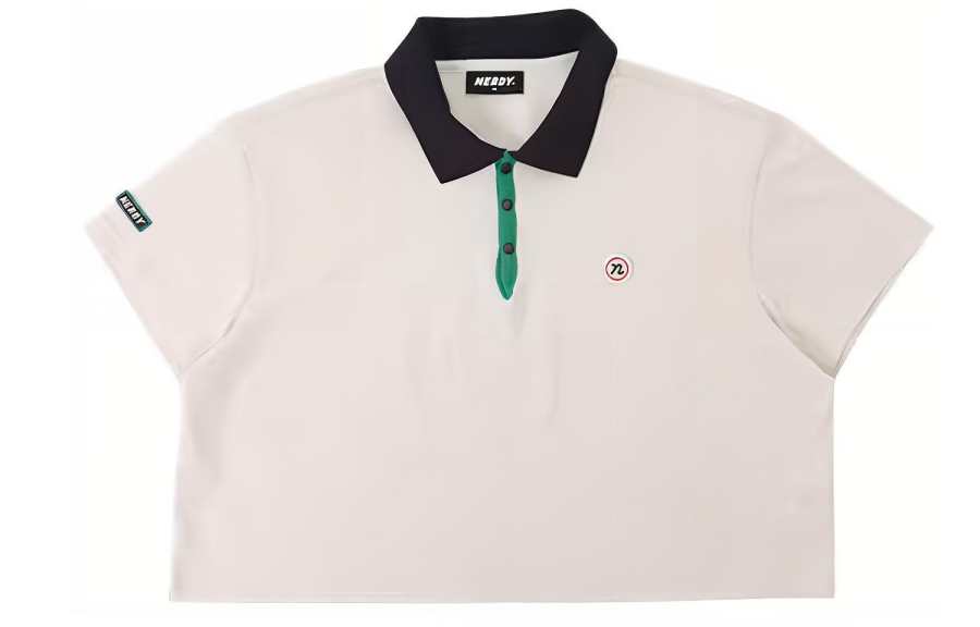Nerdy X Montana Polo Shirts Women's Cream Polo Collar Moderate Straight Fit