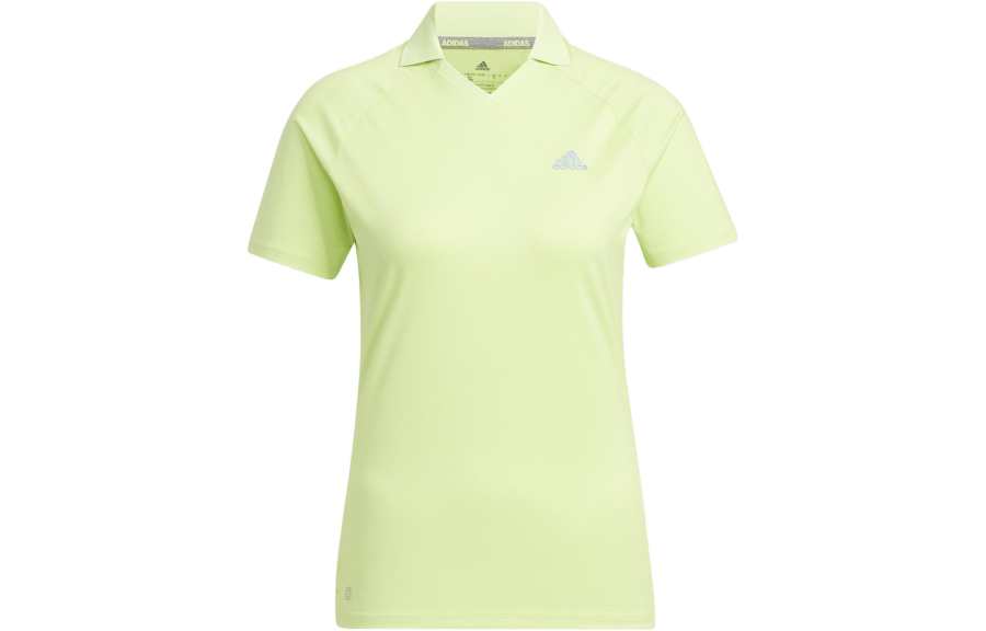 Adidas Adidas Polo Shirts Women's Green V Neck Moderate Straight Fit