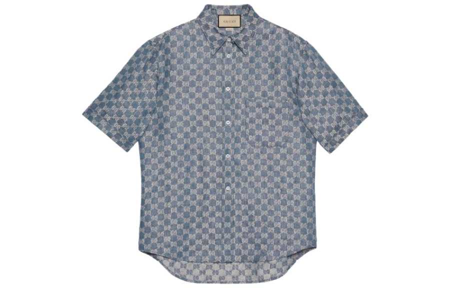 Gucci Gg linen jacquard shirt