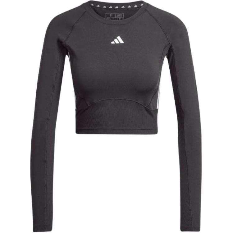 Adidas Adidas T Shirts Women's Black Crew Neck Moderate Straight Fit