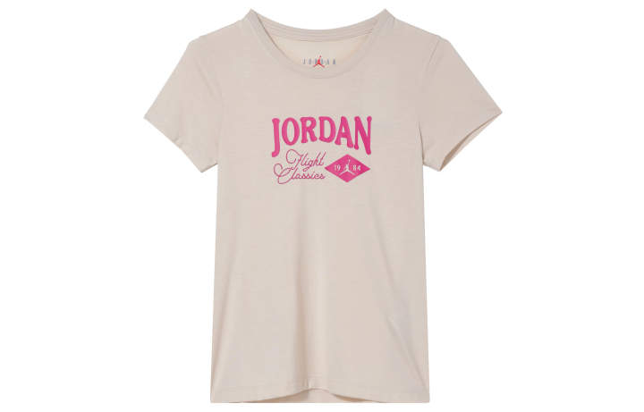 Jordan Jordan Regular T Shirt Women's Legendary Light Brown/Vibrant Pink