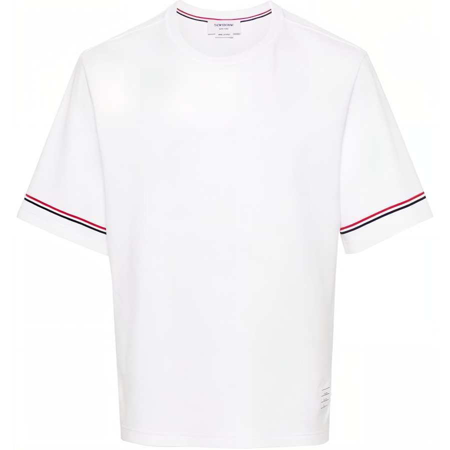 THOM BROWNE THOM BROWNE RWB Stripe Crewneck T Shirt