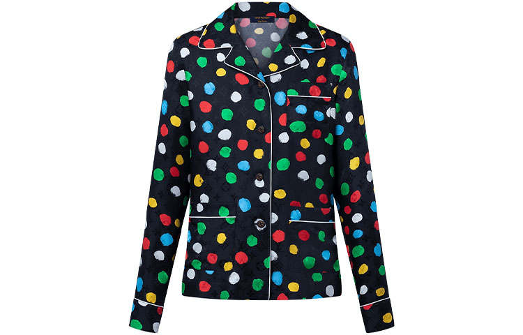 LOUIS VUITTON X Yayoi Kusama Painted Dots Pajama Shirt Black