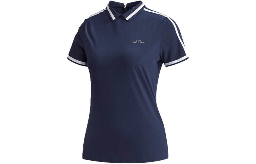 Adidas Adidas Polo Shirts Women's Navy Blue Polo Collar Moderate Straight Fit